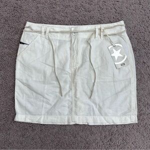 Converse One Star Skirt Linen Blend White Casual Mini Womens 10